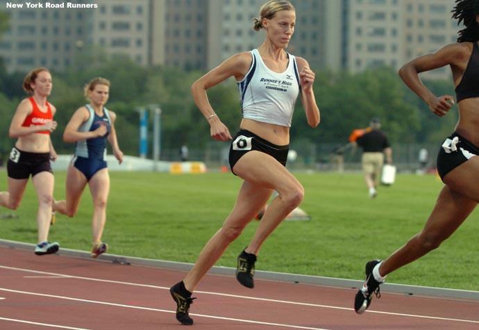 Sascha Scott at the start of the second 800m heat (the faster of the two). The 800 was run as a straight final, and the results of the two heats were combined.