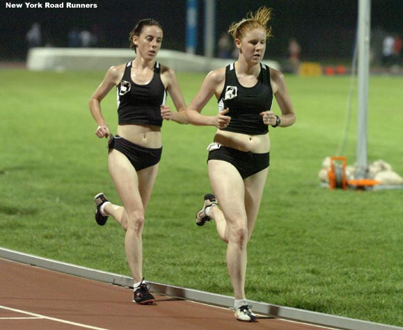 Emily Logan leads Erin Dromgoole.