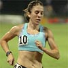 Jenna Darcy, representing the Philadelphia Track Club, runs in fourth place.