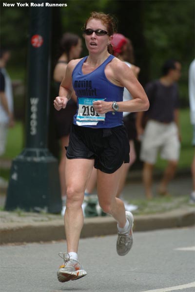 Christina Bilsky, 41, of Moving Comfort New York finished fourth in her age group and 53rd overall in 41:22.