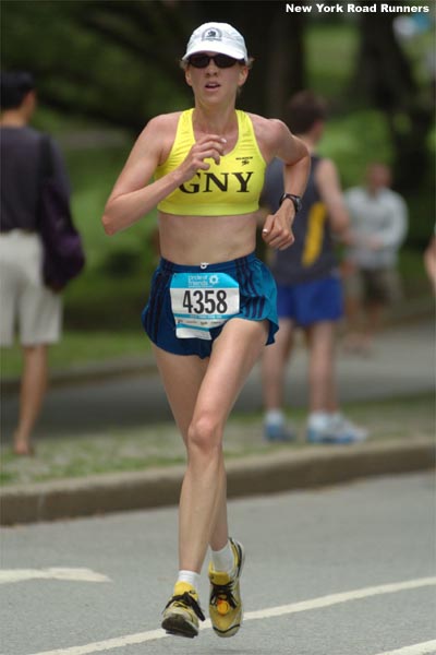 Deborah Gaebler, 40, of Greater New York, finished fifth in her age group and 54th overall in 41:30.