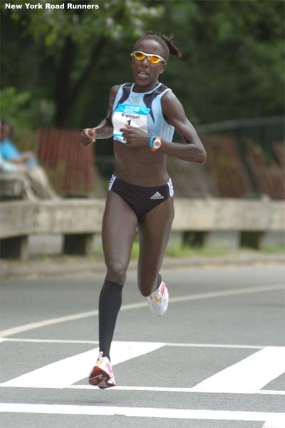 Kiplagat intentionally slowed down in the later miles. She knew the conditions weren't right...