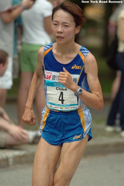 Two-time World Championships bronze medalist Masako Chiba of Japan crossed the line in 33:22 to take seventh.