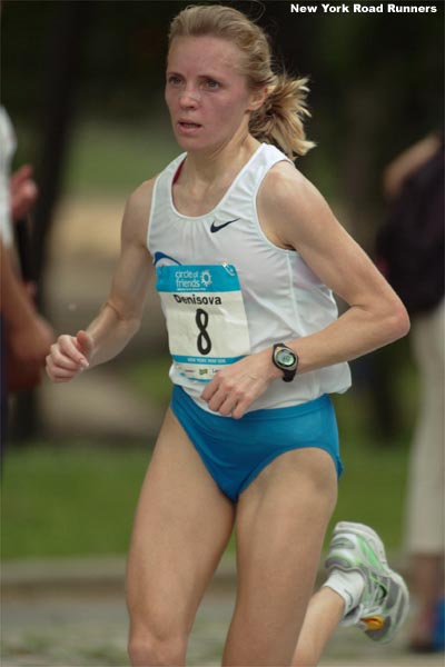 Lyubov Denisova, the third-place finisher at the ING New York City Marathon 2004, finished 18th in 36:22.