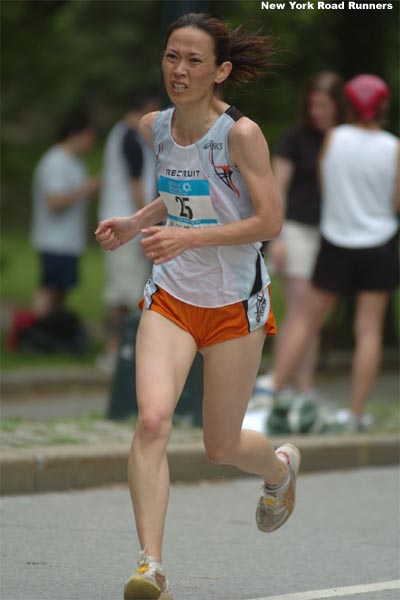 Two-time Olympic medalist Yuko Arimori of Japan finished 30th in 38:55.