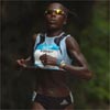 Lornah Kiplagat heads around the north end of Central Park.