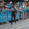 Many enthusiastic fans awaited Kiplagat at the finish line.