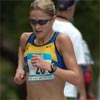 South African 17-year-old prodigy Irvette Van Blerk, running her first race in the United States, finished 14th in 35:06.