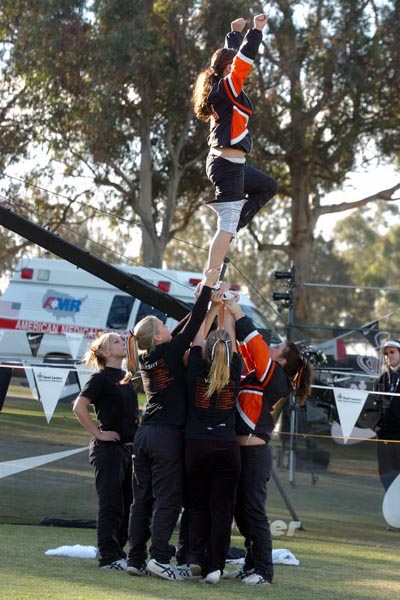 Foot Locker pulled out all the stops and even had local cheerleading squads on hand.