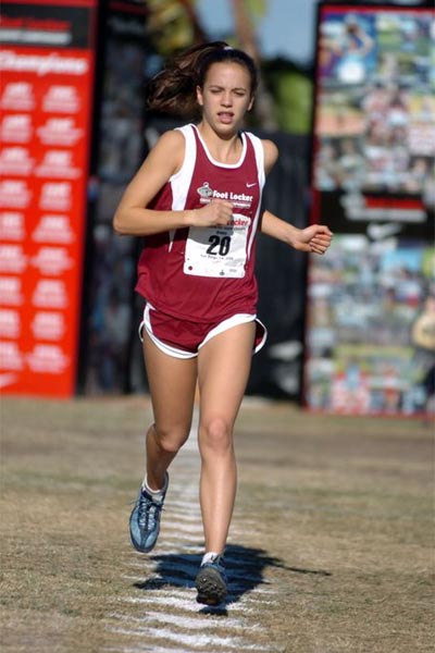 The introductions begin. Each girl runs out individually as some of her many accomplishments are listed. Above: Shelby Greany of Suffern, New York.