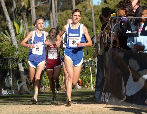 Elizabeth Yetzer leads Keara Sammons.