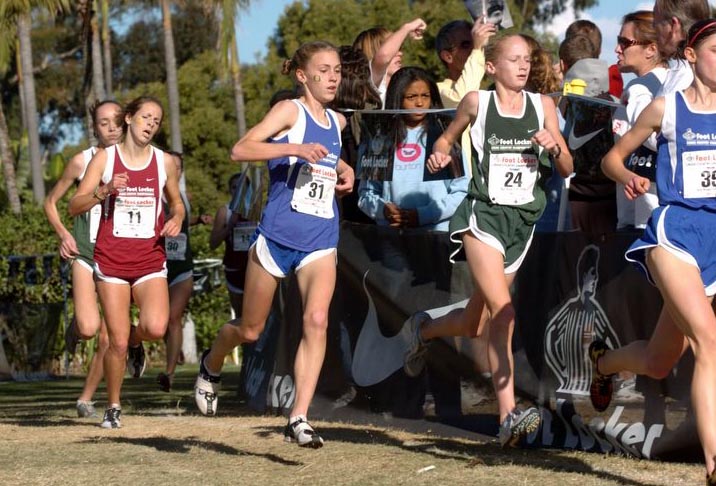 Kathy Kroeger leads Keara Sammons and Nicole Blood.