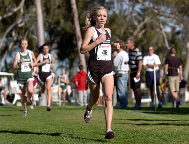 Kari Hardt, a senior at Queen Creek (AZ) High School who has signed with Arizona State, finished 26th in 18:19.