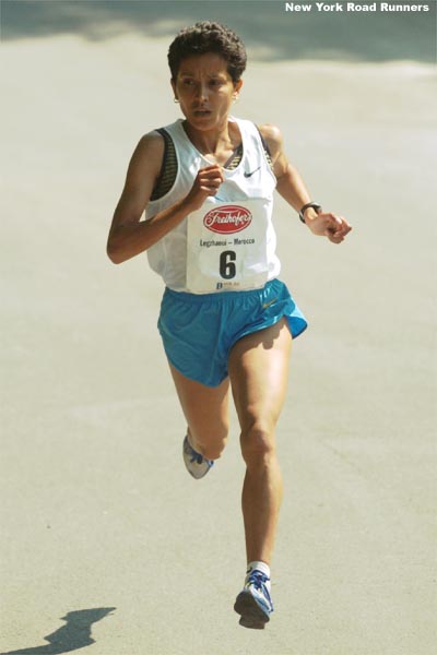 Leghzaoui fell behind record pace during the first kilometer, but worked to get back on pace after that.