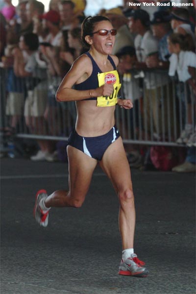 Carmen Ayala-Troncoso, age 46, won the masters' race and therefore the USA Masters Championship, and finished 18th overall in 17:07.