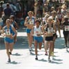 L-R: #4 Nicole Aish, Asmae Leghzaoui, Kim Smith, and #9 Katie McGregor were some of the faster starters.