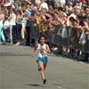 The crowds near the finish line were very impressive, and Leghzaoui looked like she was flying as she headed down to the finish.