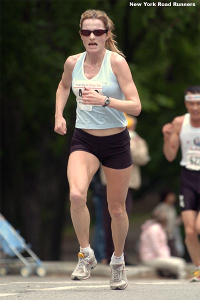 Stephanie Hodge, 39, of the New York Harriers finished fifth in 38:53.