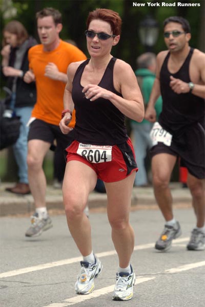 Susan Sirakovsky, 42, finished fifth in her age group and 33rd among the women in 45:16 (44:48 chip time).