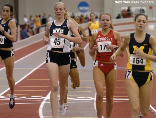 Ioana Parusheva (on the far left, running out of the frame) finished fourth in 4:45.14 to advance, and Jemissa Hess (4:45.87, behind Magill) also advanced.