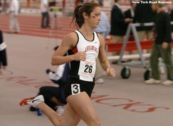 Arkansas' Paige Farrell trails the field.