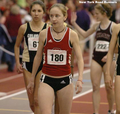 NC State's Renee Gunning gets ready for the 5,000m final.