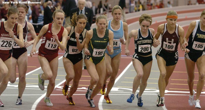 The somewhat-crowded start of the 5,000.