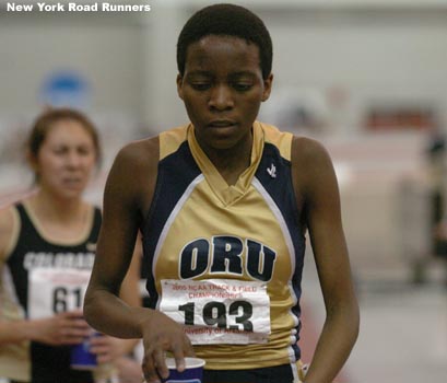 Oral Roberts' Faithy Kamangila finished ninth in 16:20.21.