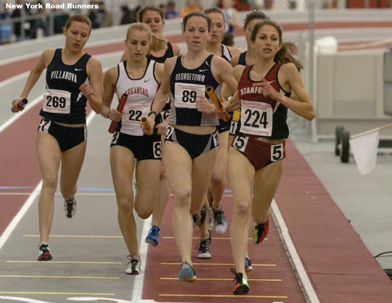 R-L: Bei, Kelly, Arkansas Dacia Barr, and Villanovas Marina Muncan.