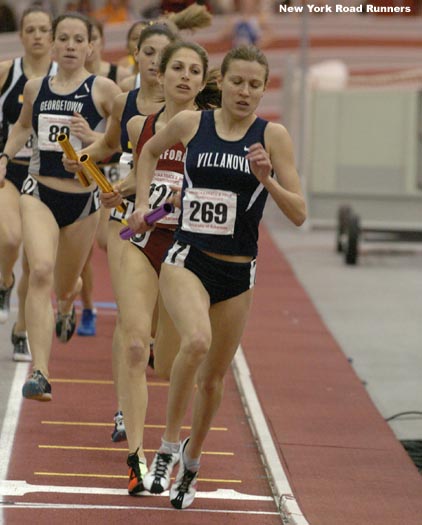 Marina Muncan of Villanova moves into second place and leads the chase.