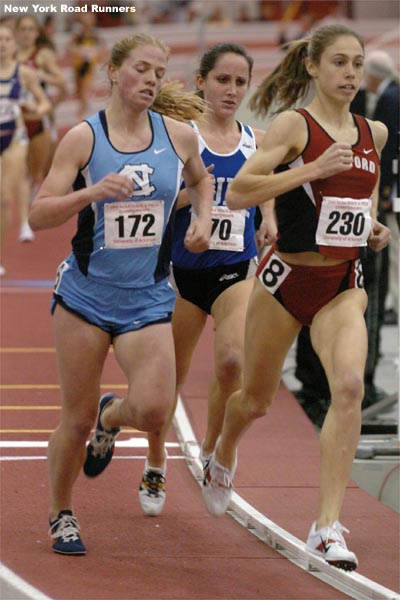 ...Arianna Lambie, Shannon Rowbury, and Erin Donohue appear to be running comfortably.