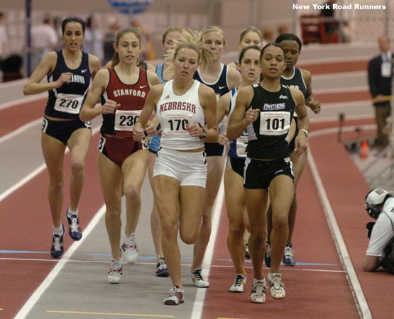 Anne Gaffigan got impatient with the slow early pace and went from running in last place on the first lap...