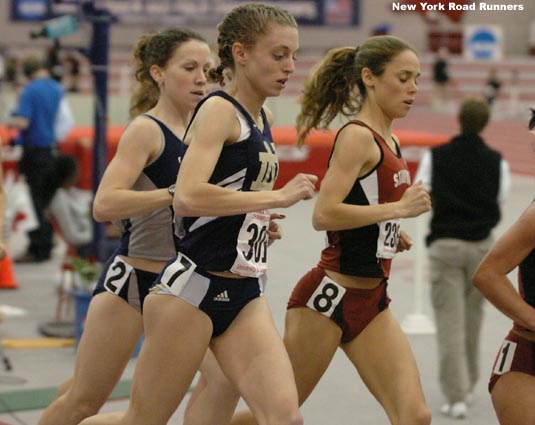 Katy Trotter, Stephanie Madia, and Colleen Kelly run in sync.