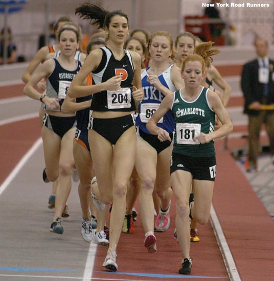 Princeton's Cack Ferrell and UNC-Charlotte's Cassie Ficken continue to lead.
