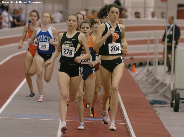 ...who looked like she had a good shot at the title, went down. Above: Cack Ferrell and Annie Bersagel lead.