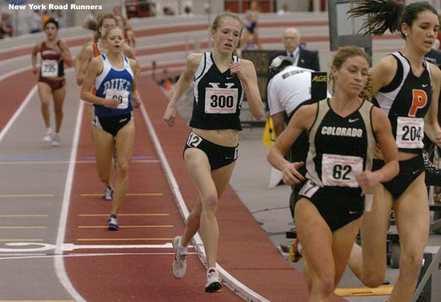 Lindsay Donaldson maintained her position and finished fourth in 9:24.70. She was the only freshman in the race.