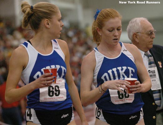 Duke's Paige Miller (sixth, 9:26.43) and Sally Meyerhoff (13th, 9:37.22).
