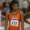 Illinois freshman Carlene Robinson gets ready for the first of two 800m prelims.