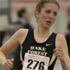 Wake Forest's Annie Bersagel hangs on to fourth place.