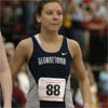 Georgetown freshman Maggie Infield gets ready for the distance medley relay.