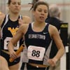 Georgetowns Maggie Infield leads West Virginias Susan Davis.