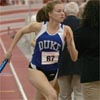 Lauren Matic runs the 800m leg for Duke.