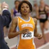 Tennessee's Nicole Cook, the defending champion, gets ready for the second 800m prelim.