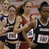 Stanford sophomore Katy Trotter runs in fifth place.