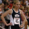 BYU true freshman Heidi Magill gets ready for the second mile prelim.