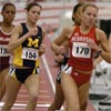 Nebraska's Anne Shadle and Michigan's Lindsey Gallo.