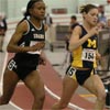 Lindsey Gallo (right) and Idaho's Mary Kamau at the start.