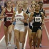 Anne Gaffigan got impatient with the slow early pace and went from running in last place on the first lap...