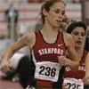 Stanford's Katy Trotter runs alongside teammate Anita Siraki.