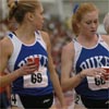 Duke's Paige Miller (sixth, 9:26.43) and Sally Meyerhoff (13th, 9:37.22).